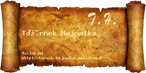 Tárnok Hajnalka névjegykártya