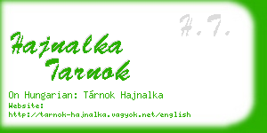 hajnalka tarnok business card